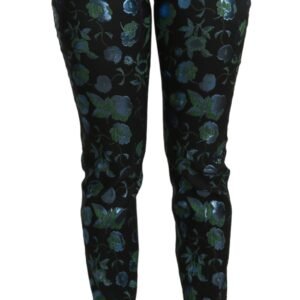 Dolce & Gabbana Floral High Waist Skinny Trousers