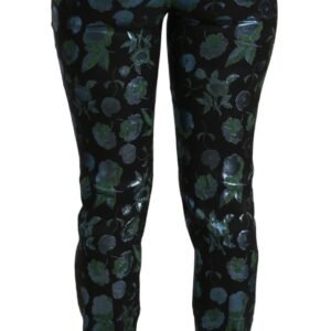 Dolce & Gabbana Floral High Waist Skinny Trousers