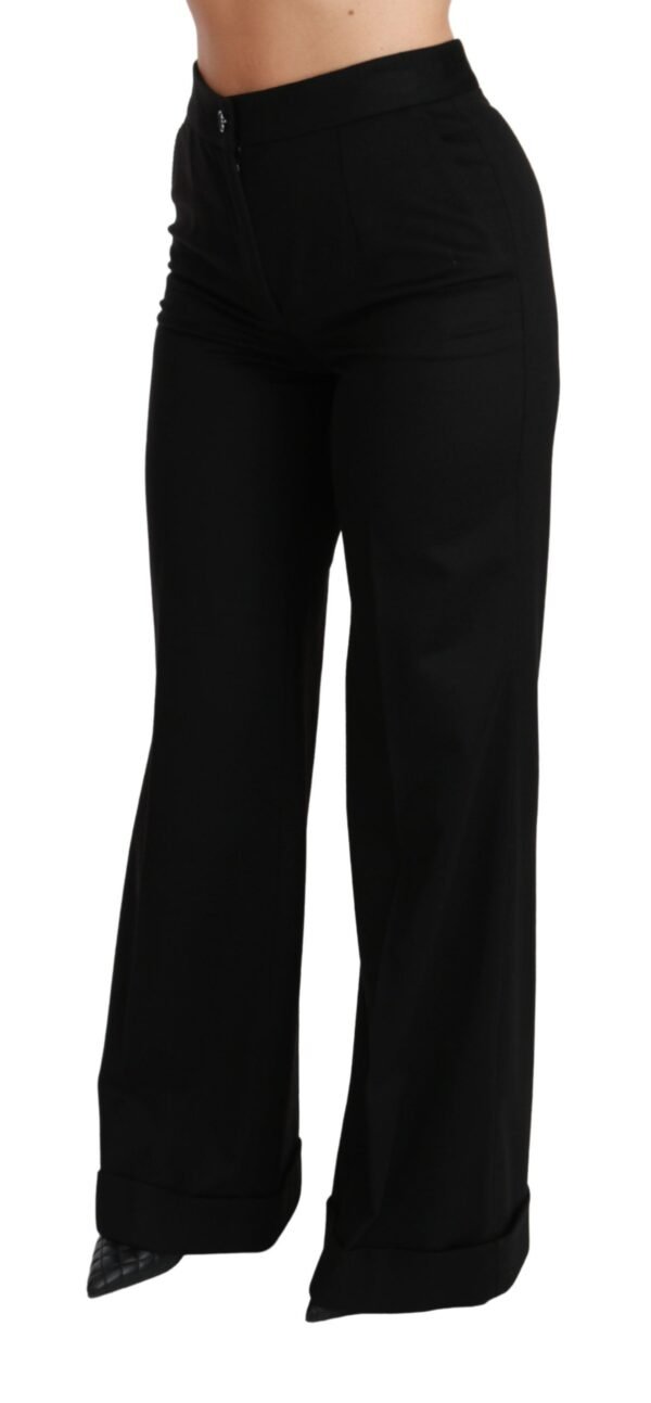 Dolce & Gabbana Elegant High Waist Flared Cashmere Pants - Image 4