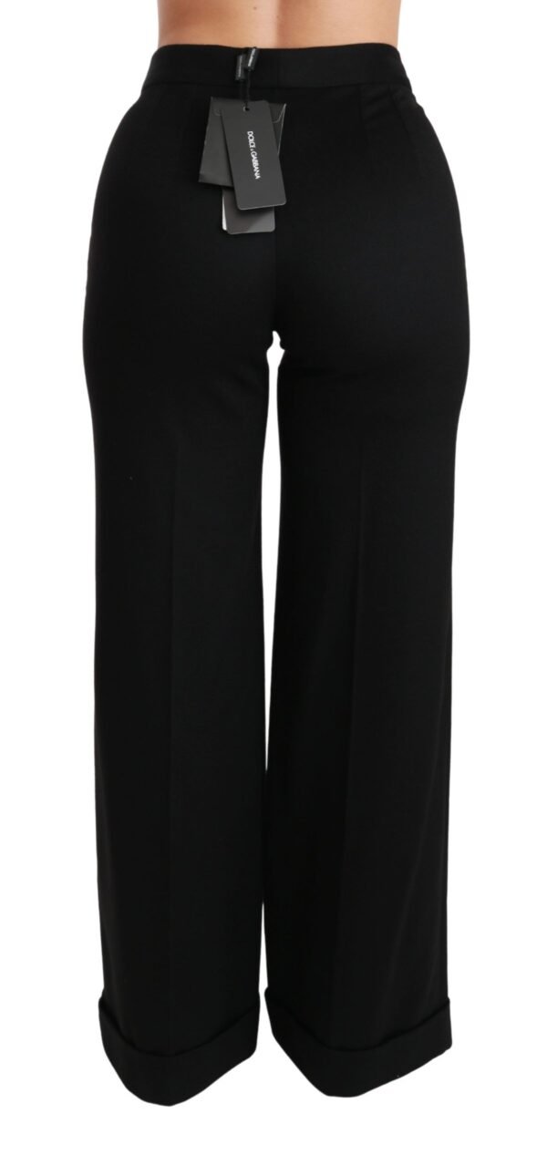 Dolce & Gabbana Elegant High Waist Flared Cashmere Pants - Image 5