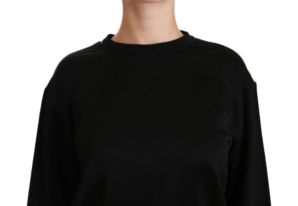 Dolce & Gabbana Elegant Black Cotton Crew Neck Pullover Sweater - Image 5