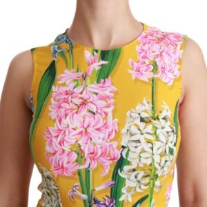 Dolce & Gabbana Sunshine Floral Crewneck Sleeveless Blouse