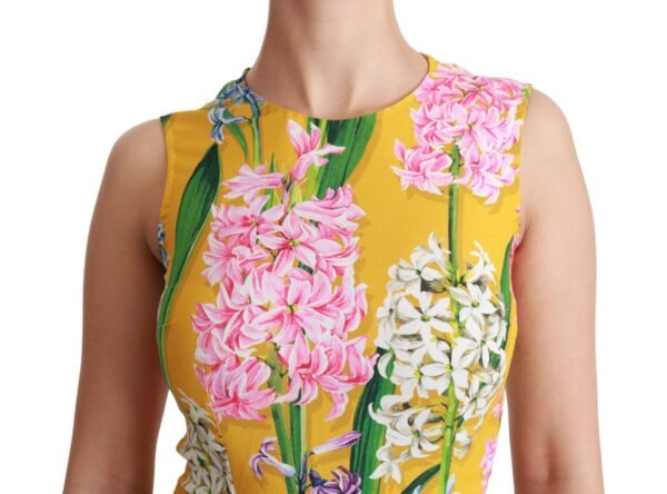 Dolce & Gabbana Sunshine Floral Crewneck Sleeveless Blouse - Image 5