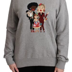 Dolce & Gabbana Elegant Multicolor Embroidered Crew-neck Sweater