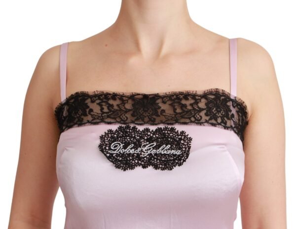 Dolce & Gabbana Elegant Silk Lace Detail Tank Top - Image 2