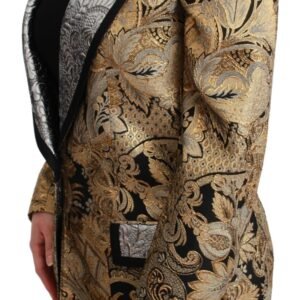 Dolce & Gabbana Elegant Gold Floral Jacquard Blazer