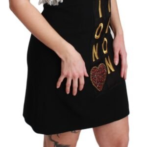 Dolce & Gabbana Chic Sleeveless Sheath Mini Dress with Lace Detail