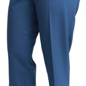 Dolce & Gabbana Elegant Pleated Wool Cuffed Trousers