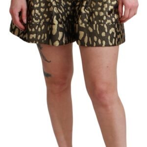 Dolce & Gabbana High Waist Black & Gold Luxe Shorts