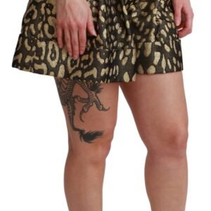 Dolce & Gabbana High Waist Black & Gold Luxe Shorts