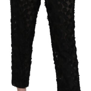 Dolce & Gabbana Elegant Straight Cropped Lace Trousers