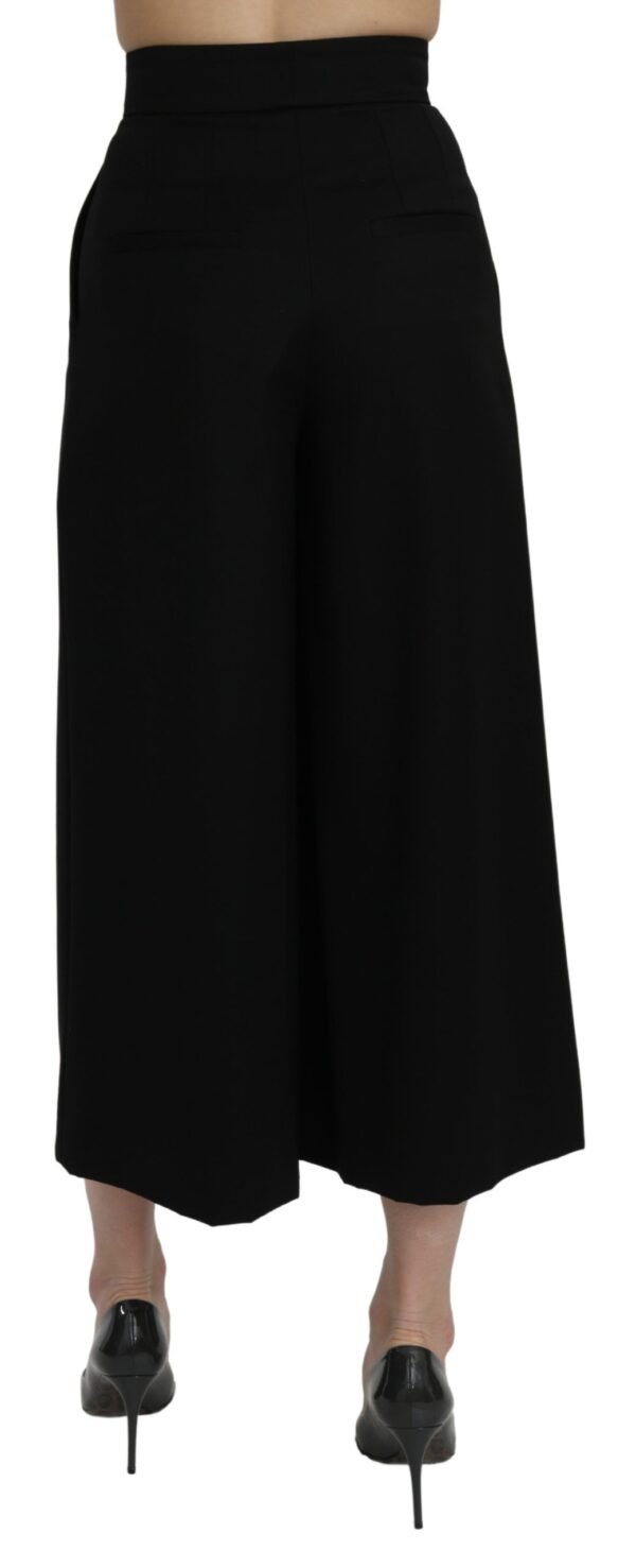 Dolce & Gabbana Elegant High Waist Wide Leg Wool Pants - Image 2