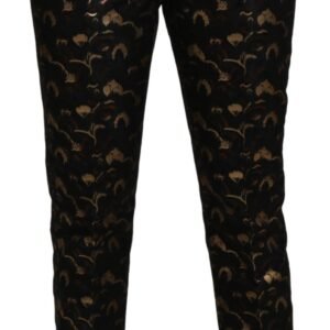 Dolce & Gabbana Elegant High Waist Tapered Brocade Pants