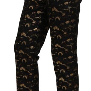 Dolce & Gabbana Elegant High Waist Tapered Brocade Pants