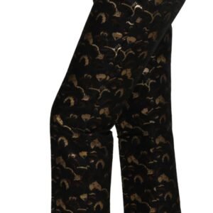 Dolce & Gabbana Elegant High Waist Tapered Brocade Pants