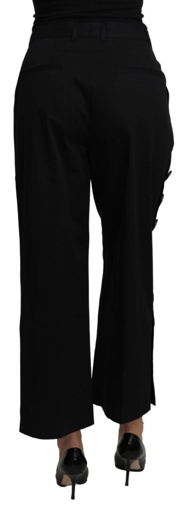 Dolce & Gabbana Elegant High Waist Cropped Pants - Image 3