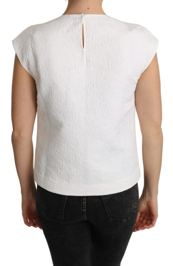 Dolce & Gabbana Elegant White Cotton Blend Blouse - Image 2