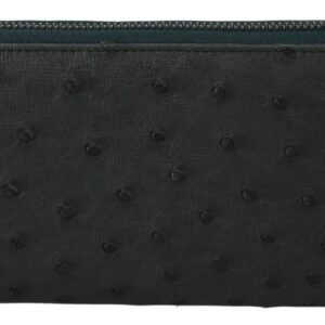 Dolce & Gabbana Exquisite Green Ostrich Leather Continental Wallet