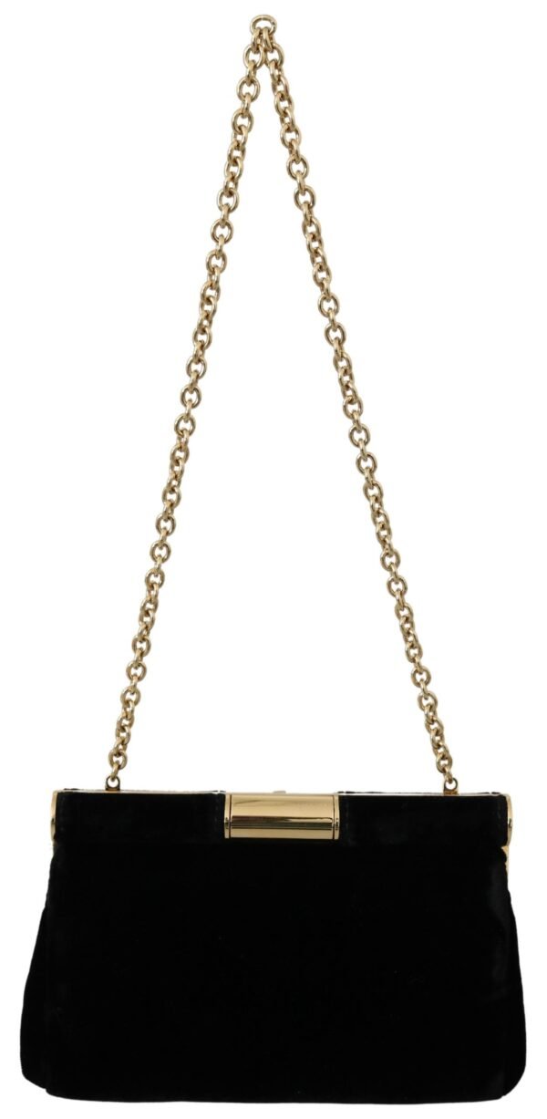 Dolce & Gabbana Velvet Evening Party Crossbody with Crystal Studs - Image 2