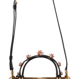 Dolce & Gabbana Elegant Giraffe Pattern Welcome Bag with Gold Accents