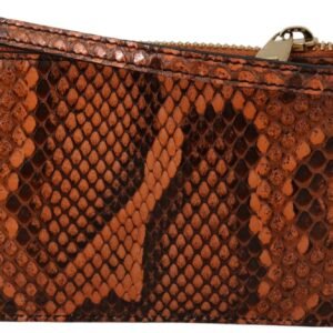 Dolce & Gabbana Elegant Python Patterned Leather Wristlet