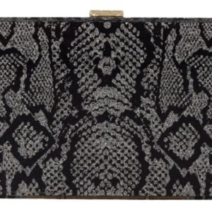 Dolce & Gabbana Gray Resin Dolce Box Clutch with Gold Details