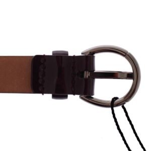 Dolce & Gabbana Elegant Purple Leather Belt – Italian Elegance