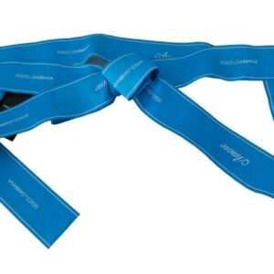 Dolce & Gabbana Elegant Bow Snap Blue Waist Belt