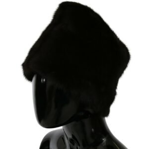 Dolce & Gabbana Elegant Black Silk Beanie – Chic Autumn/Winter Accessory