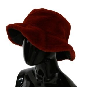 Dolce & Gabbana Elegant Red Bucket Cap with Logo Detailing