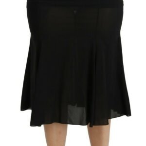 Dolce & Gabbana Chic High Waist Black Silk Blend Skirt