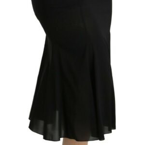 Dolce & Gabbana Chic High Waist Black Silk Blend Skirt