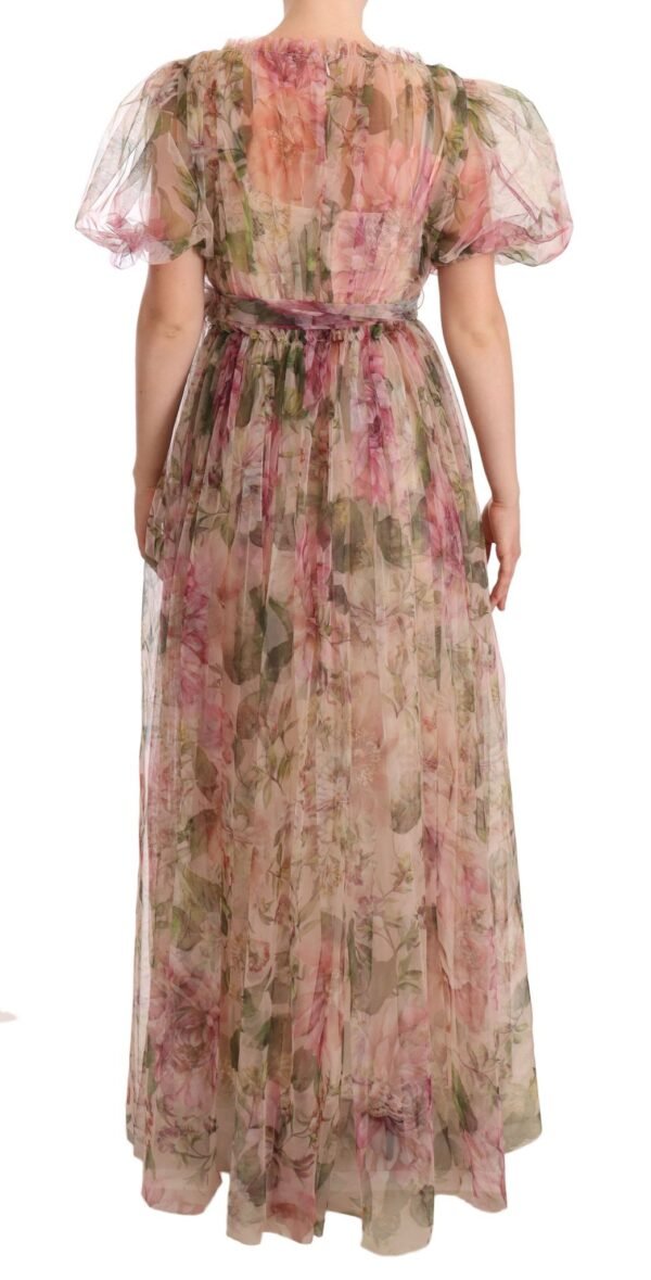 Dolce & Gabbana Floral Print Nylon Maxi Dress - Image 3