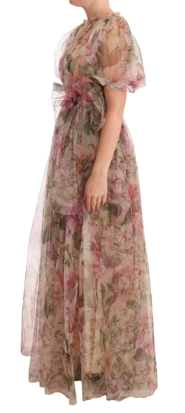 Dolce & Gabbana Floral Print Nylon Maxi Dress - Image 4