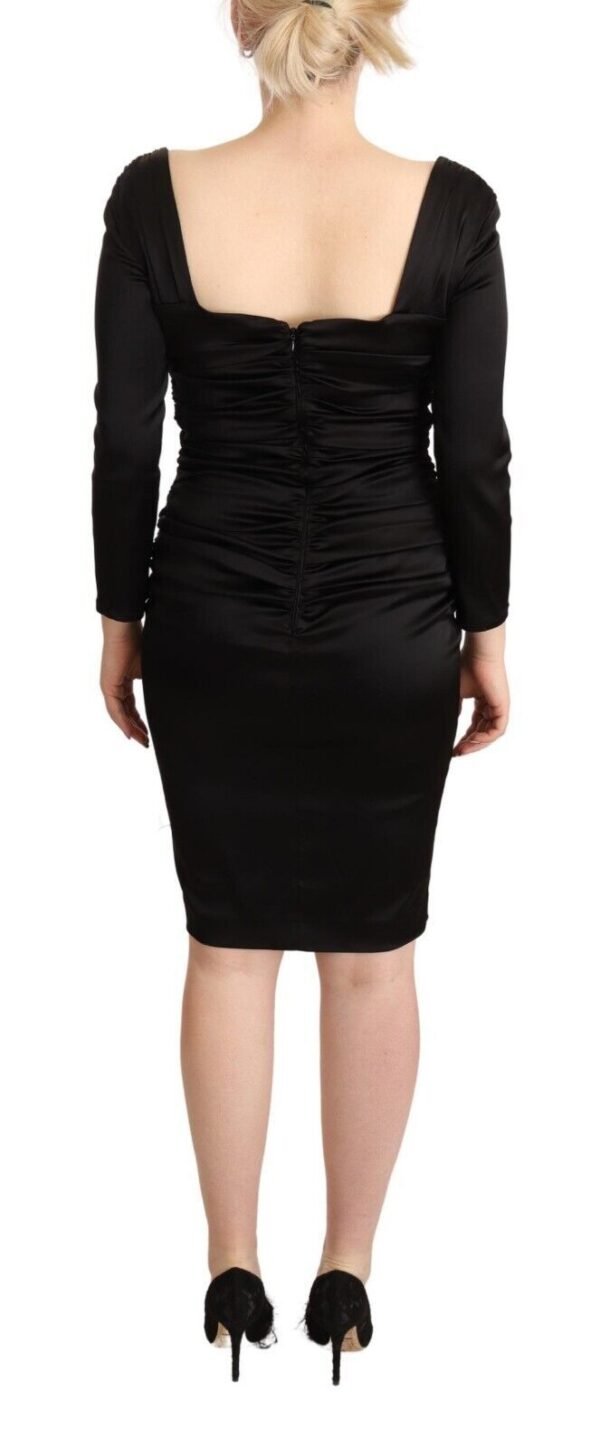 Roberto Cavalli Elegant Black Sweetheart Sheath Dress - Image 3