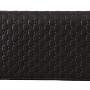 Gucci Elegant Black Leather Zip-Around Wallet