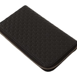 Gucci Elegant Black Leather Zip-Around Wallet