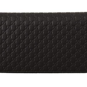 Gucci Elegant Black Leather Zip-Around Wallet