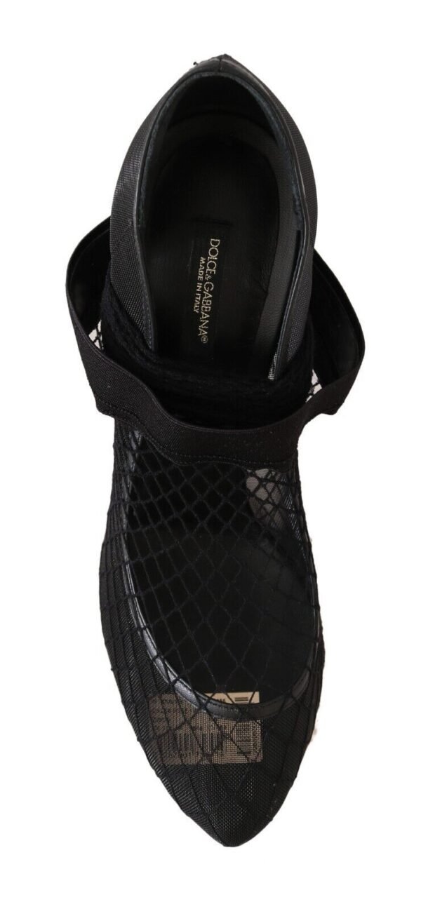 Dolce & Gabbana Elegant Netted Sock Pumps in Timeless Black - Image 8