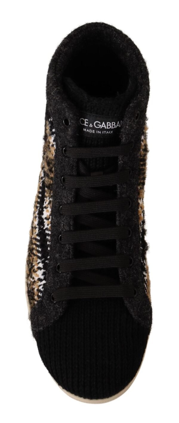 Dolce & Gabbana Beige High Top Fashion Sneakers - Image 3