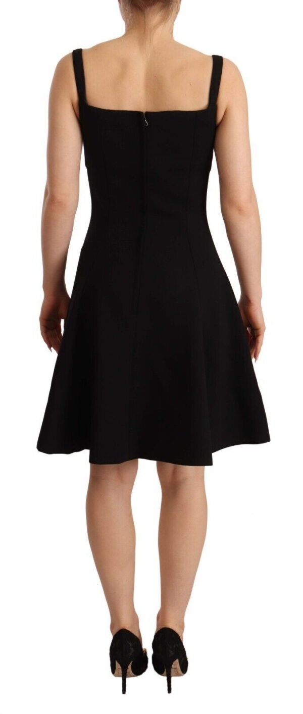 Dolce & Gabbana Elegant A-Line Sheath Dress in Black - Image 3