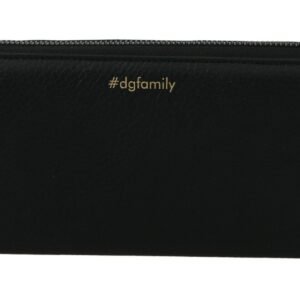 Dolce & Gabbana Elegant Black Leather Zip Wallet