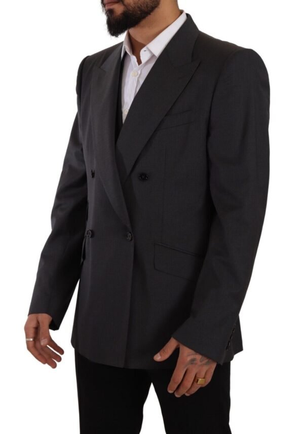 Dolce & Gabbana Elegant Gray Sicilia Wool Blend Suit - Image 2