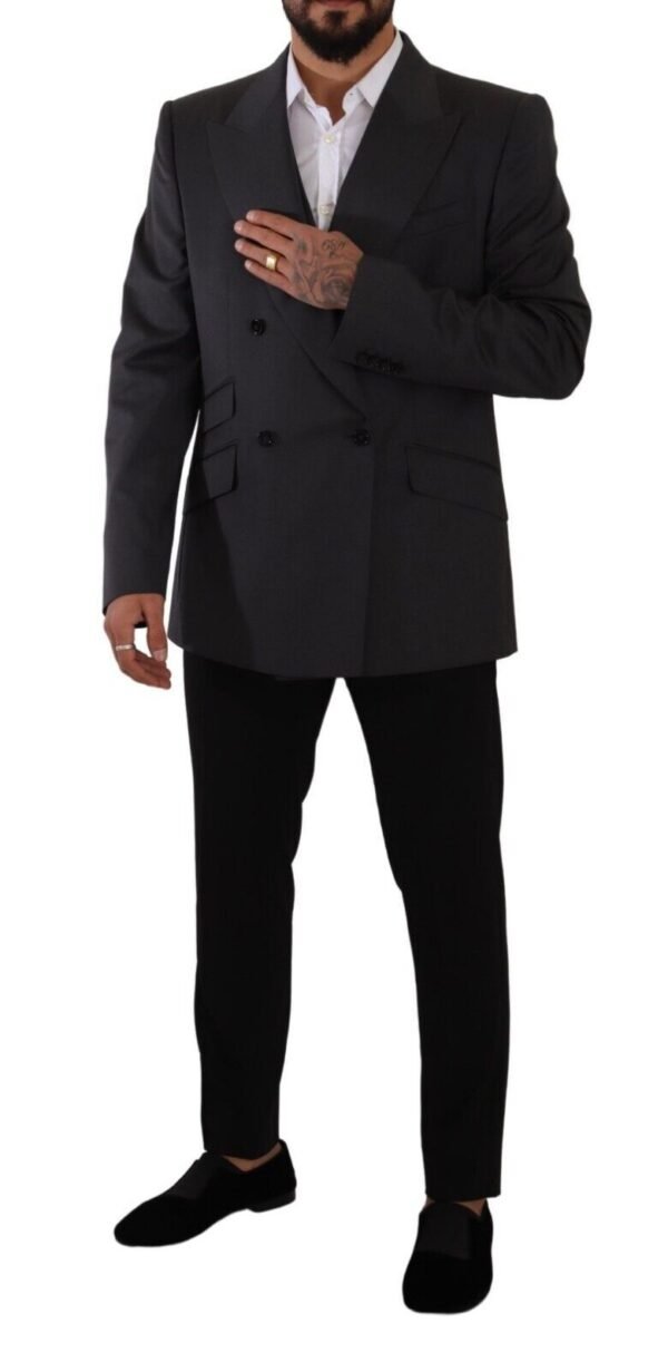 Dolce & Gabbana Elegant Gray Sicilia Wool Blend Suit - Image 4