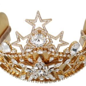 Dolce & Gabbana Regal Crystal Diadem Gold Tiara