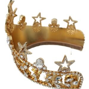 Dolce & Gabbana Regal Crystal Diadem Gold Tiara