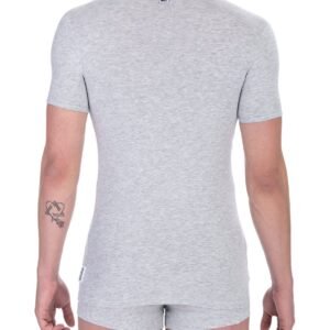 Bikkembergs Gray Cotton Men T-Shirt