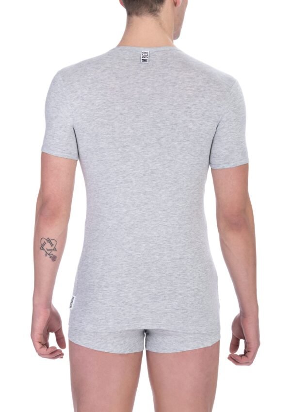 Bikkembergs Gray Cotton Men T-Shirt - Image 2