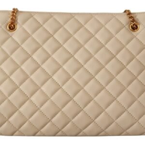 Versace Elegant Quilted Nappa Leather Tote