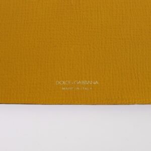 Dolce & Gabbana Chic Yellow Leather Tablet Case